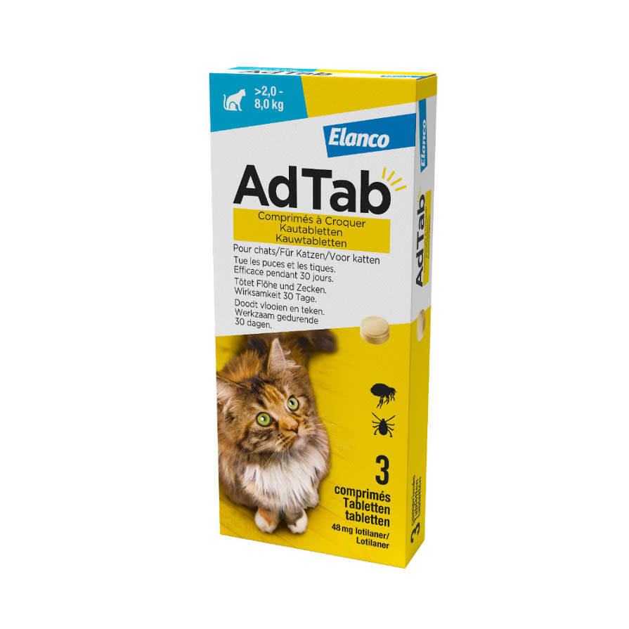 AdTab Kauwtabletten voor de Kat 2-8 kg