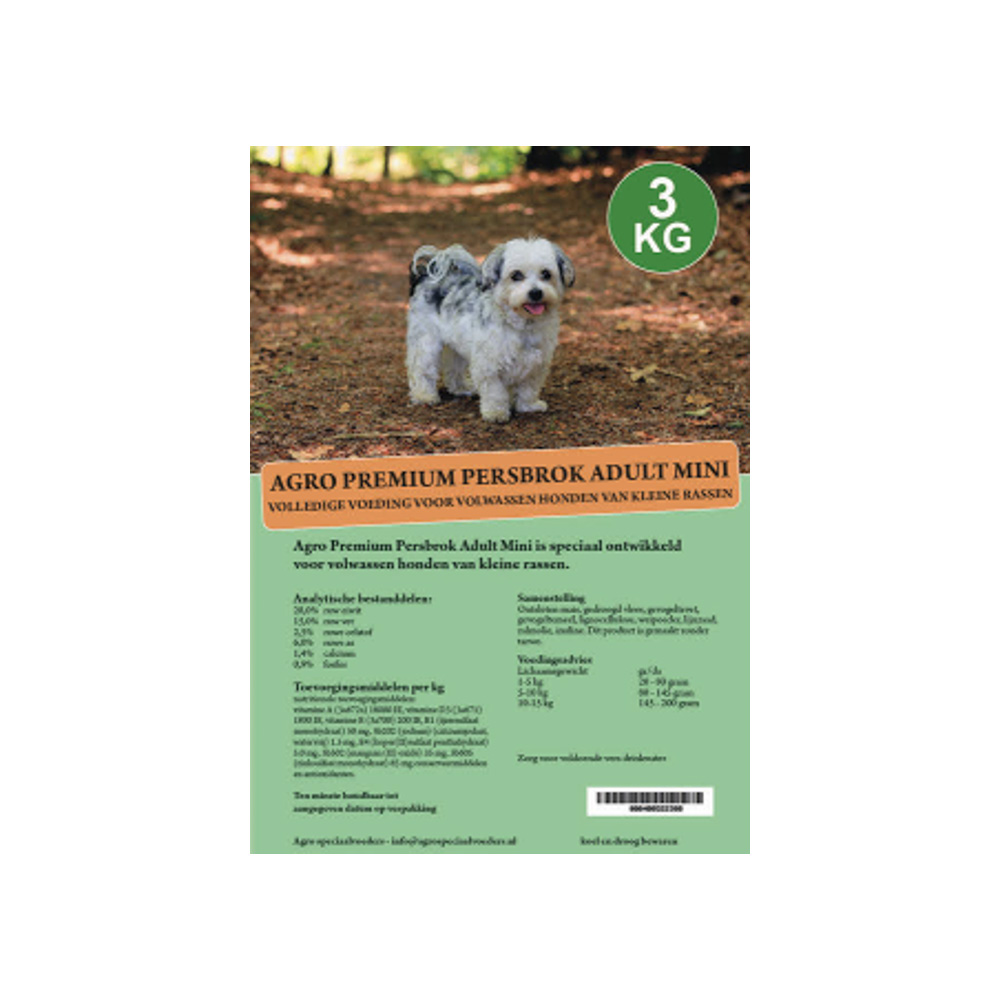Agro Premium Hondenvoer Geperste Brok Adult Mini