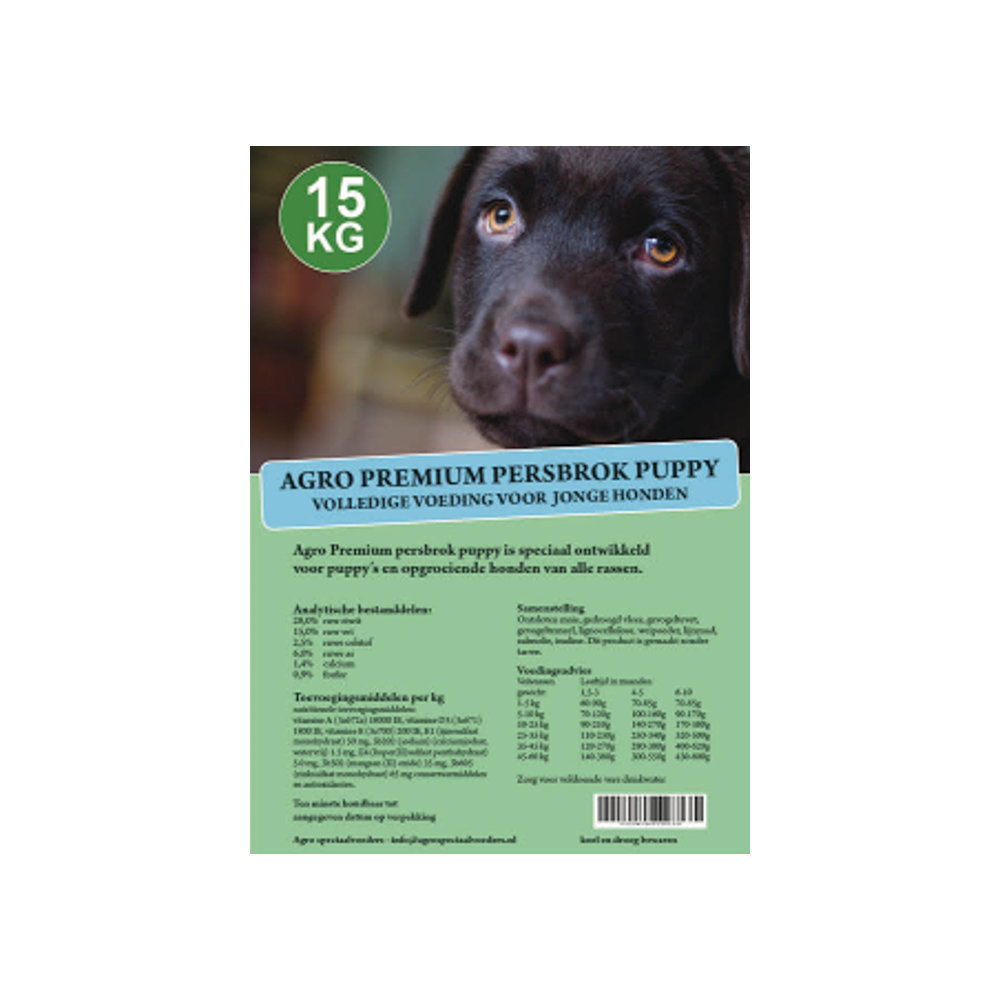 Agro Premium Hondenvoer Geperste Puppy | Voeders | Agro Tuin & Dier