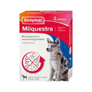 Beaphar Milquestra Wormtablet kleine hond