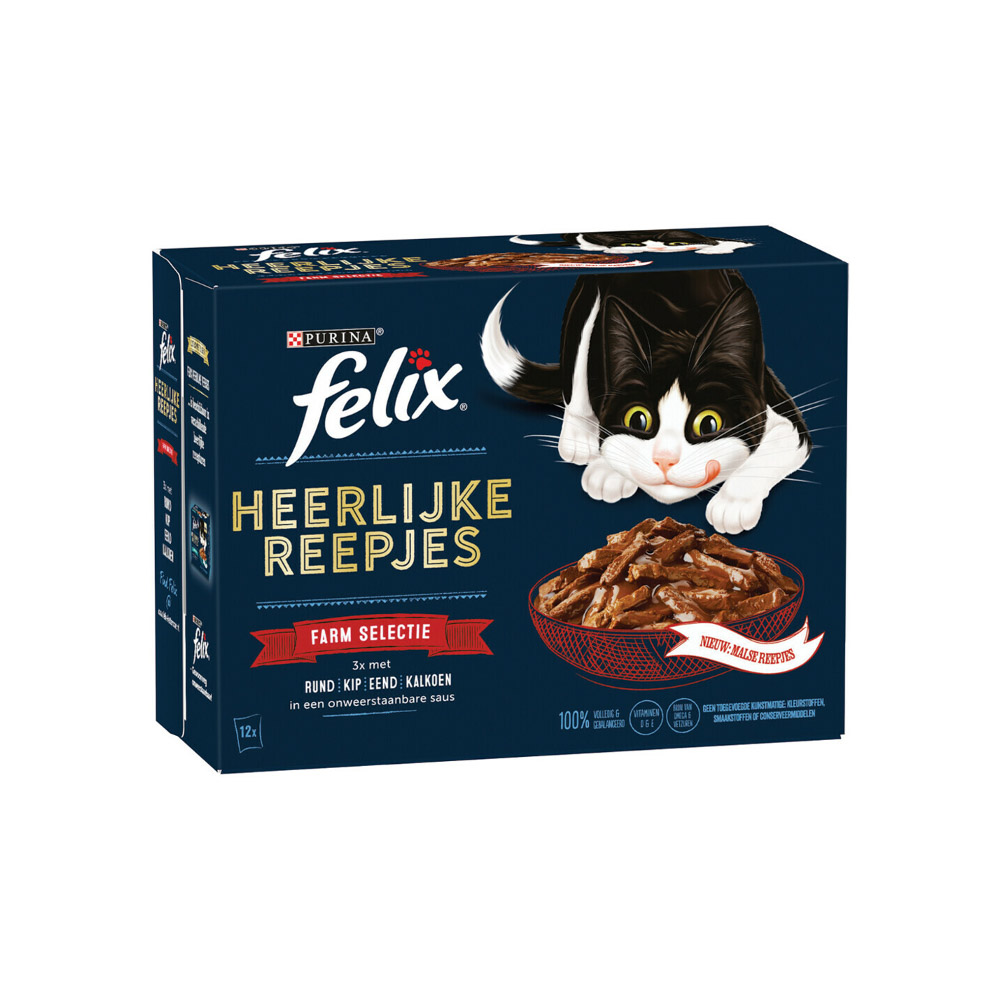Felix Heerlijke Reepjes Vlees Selectie in Saus