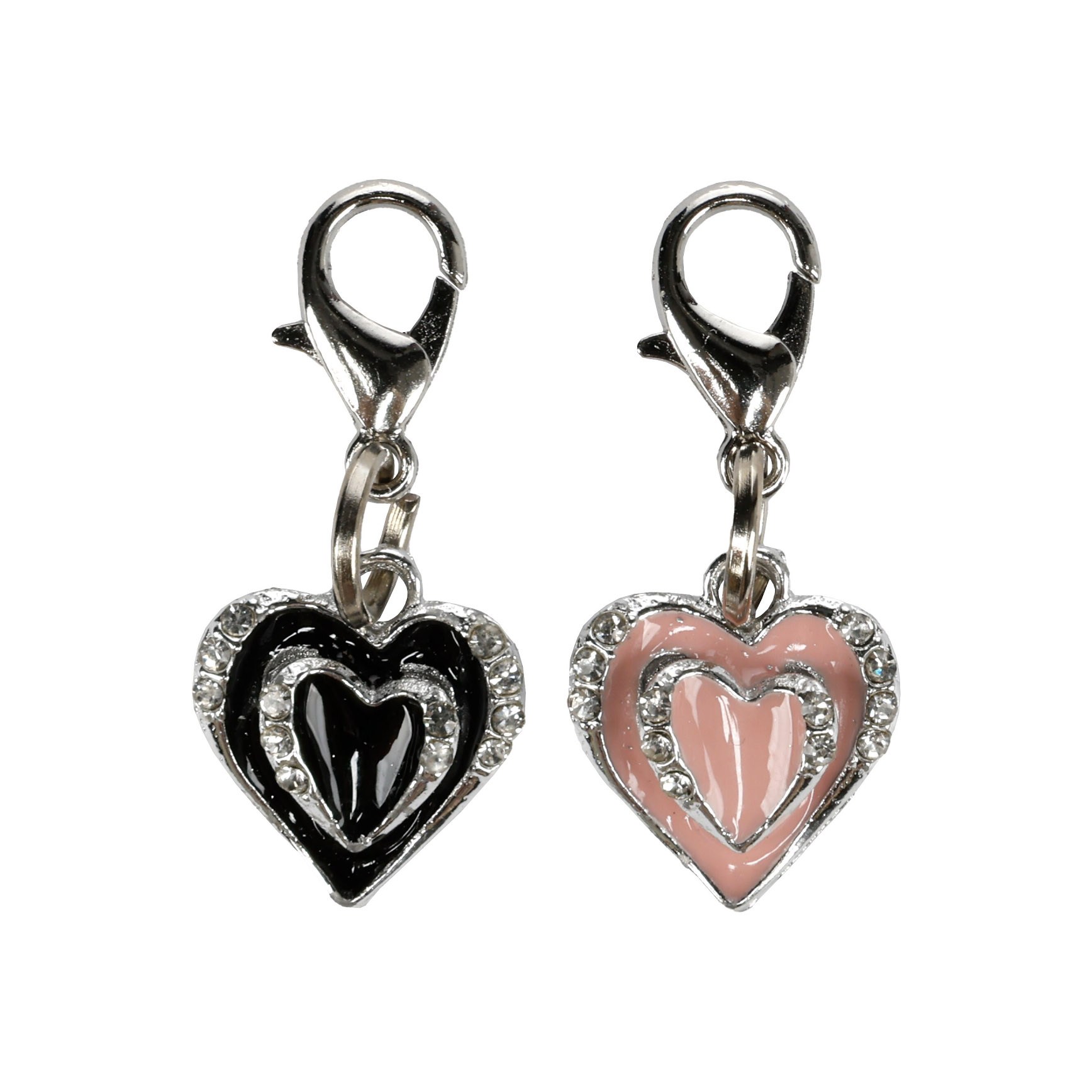 Flamingo Halsband Bedel Hart Eef Lichtroze en Zwart S