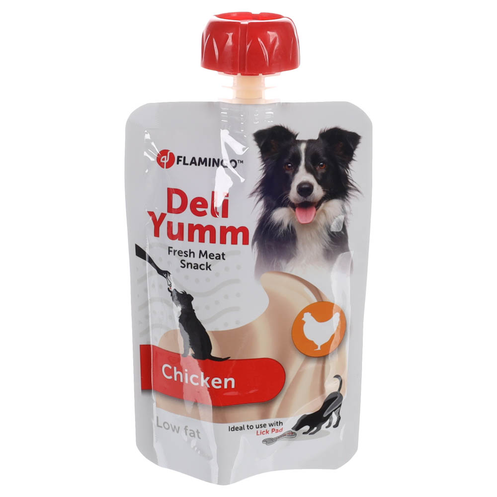 Flamingo Hondensnack Deli Yumm Pasta Met Kipsmaak 90gr