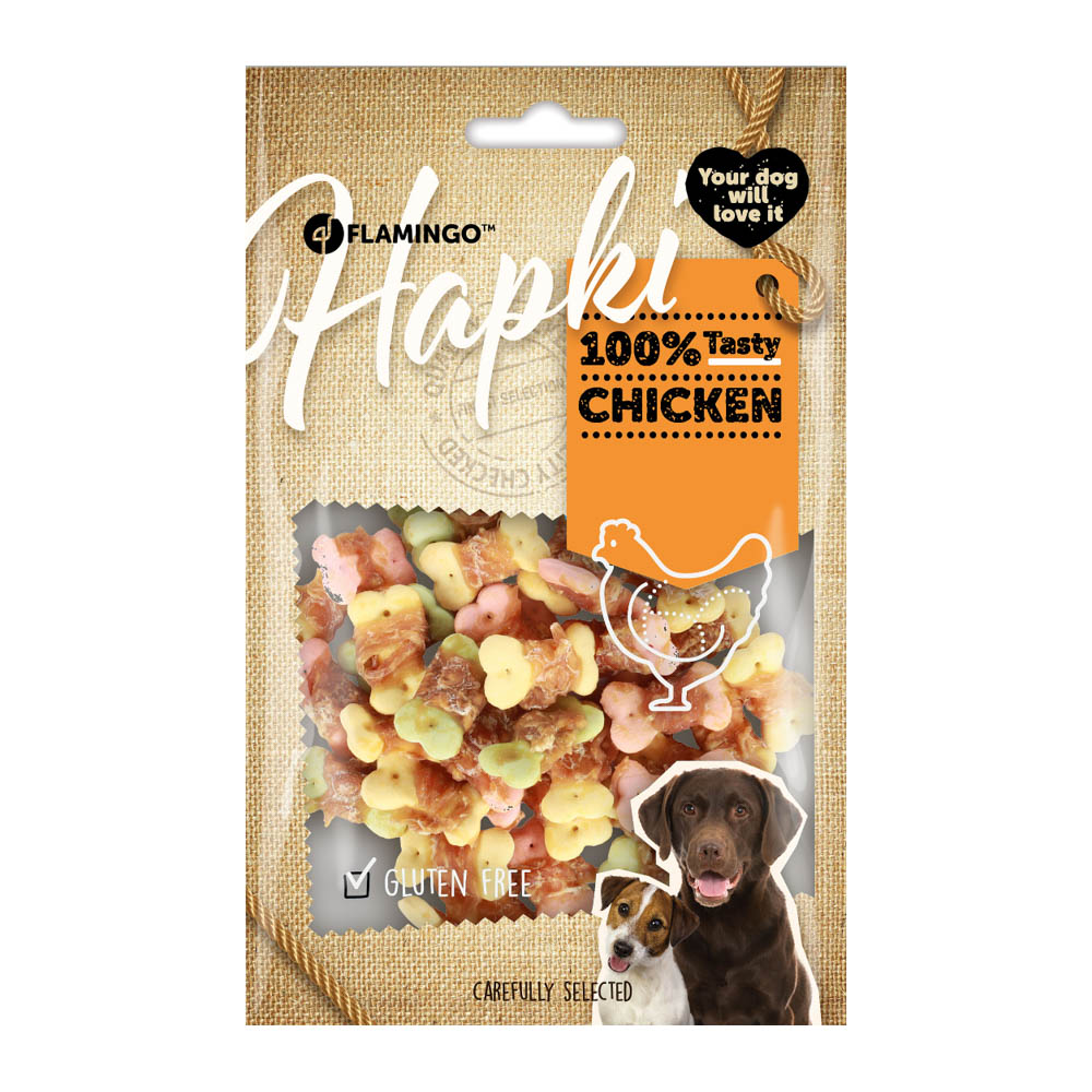 Flamingo Hondensnack Hapki Koekje Met Kip 85gr