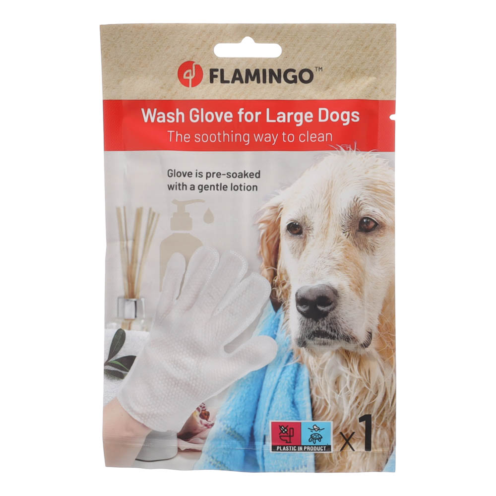 Flamingo Hondenwashand met Lotion Grote Hond