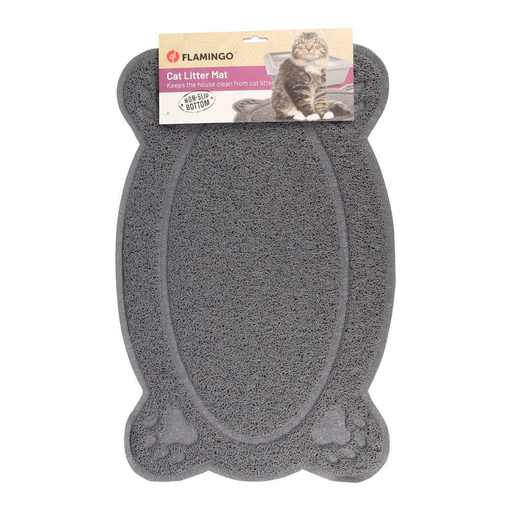 Flamingo Kattenbakmat Randy Grijs