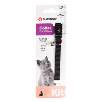 Flamingo Kittenhalsband Zwart