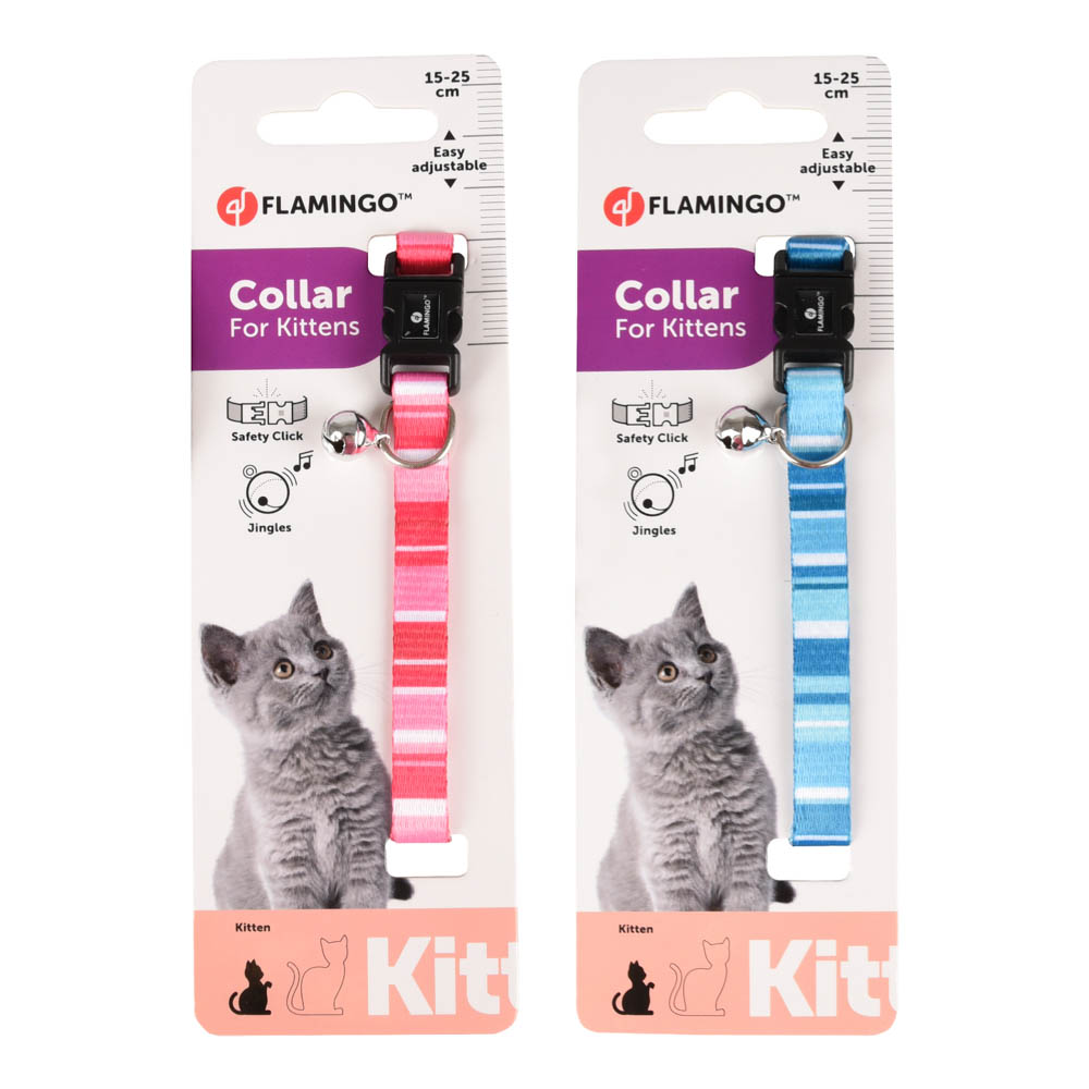 Flamingo Kittenhalsband Gestreept