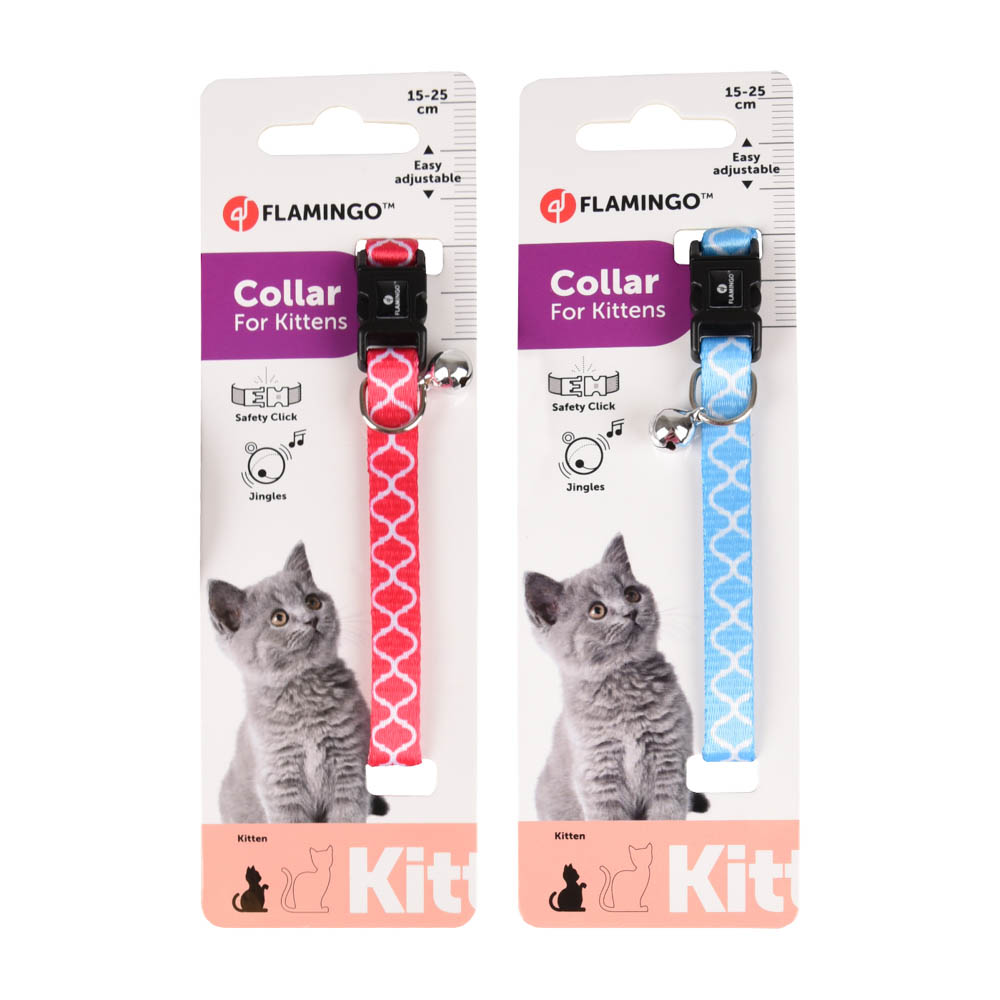 Flamingo Kittenhalsband Met Swirl Patroon 