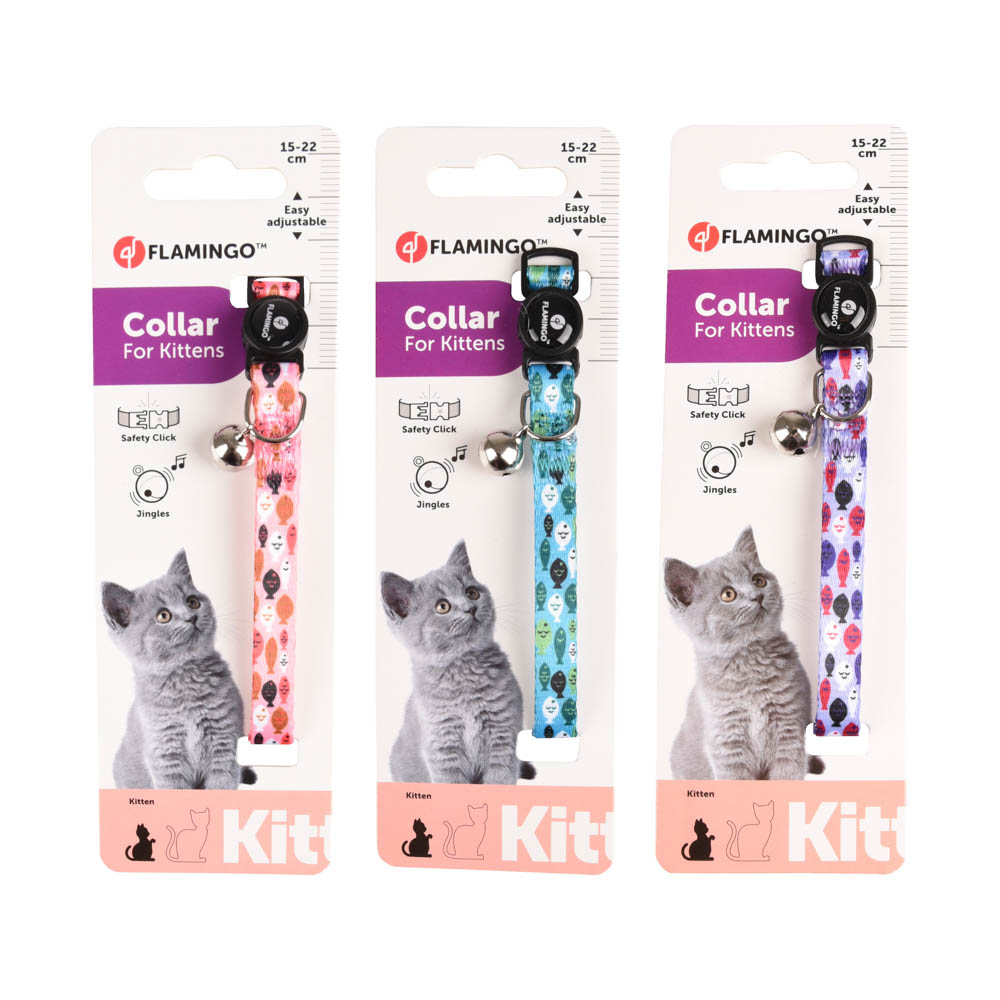 Flamingo Kittenhalsband Met Vissen