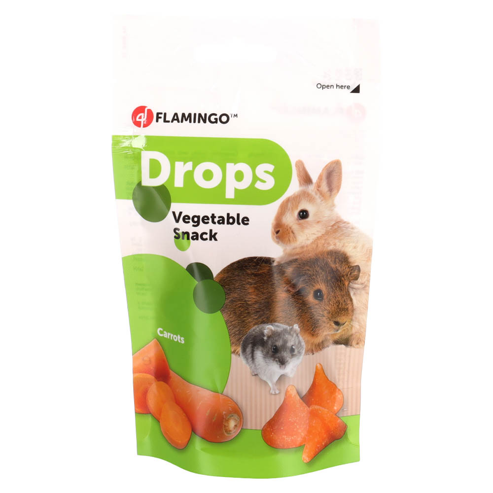 Flamingo Knaagdierensnack Groente Drops Wortel