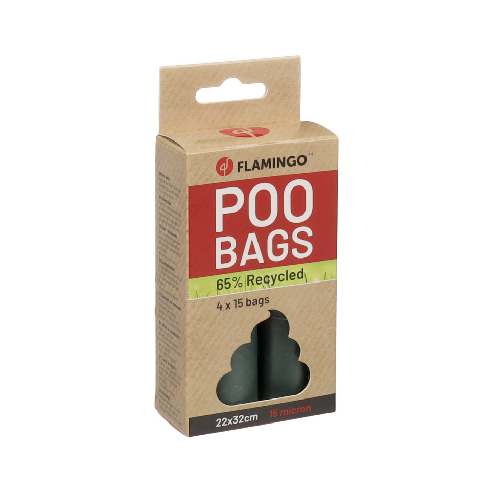 Flamingo Poepzakjes Basic Gerecycled Poco Groen