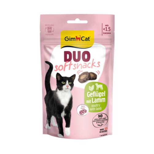GimCat Duo Soft Snacks Gevogelte met Lam