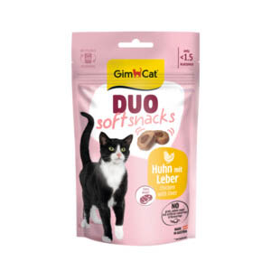 GimCat Duo Soft Snacks Kip met Lever