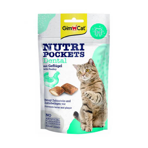 GimCat Nutri Pockets Kattensnack Dental Kip