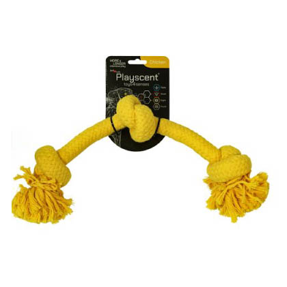 Jack And Vanilla Hondenspeelgoed Playscent Flostouw Kip 3 knopen