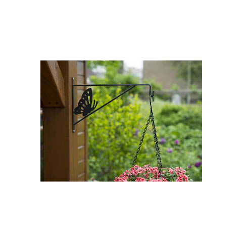 Nature Muurhaak voor hanging basket vlinder