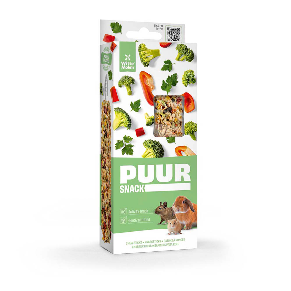 Puur Knaagdierensnack Knaagsticks Met Brocolli en Paprika