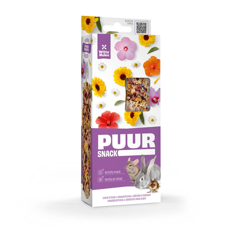Puur Knaagdierensnack Knaagsticks Met Hibiscus En Goudsbloem