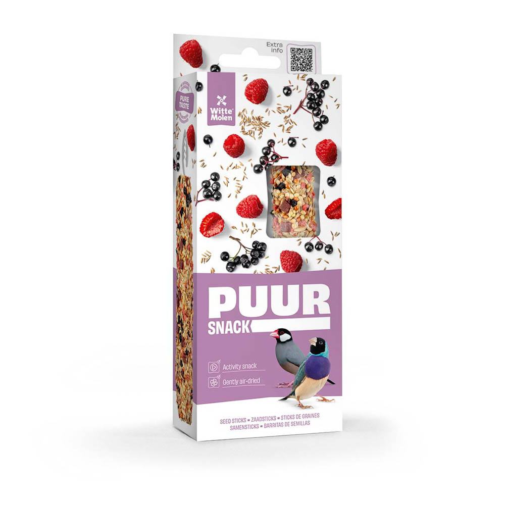 Puur Vogelsnack Exoten Sticks Met Framboos en Vlierbes