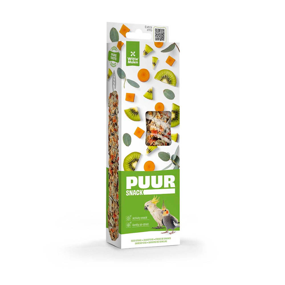 Puur Vogelsnack Grote Parkiet Sticks Met Kiwi en Eucalyptus