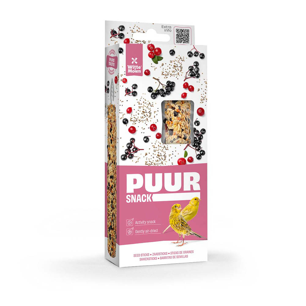 Puur Vogelsnack Kanarie Sticks Met Vlierbes en Chiazaad