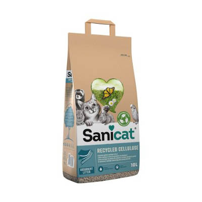 Sanicat Clean & Green Papier Recycle Kattenbakvulling 10 liter