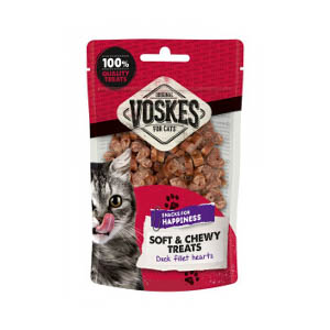 Voskes Kattensnacks Eendenfilet Hartjes