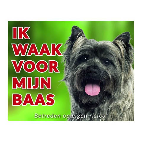 Waakbord Cairn Terrier Grijs Groen