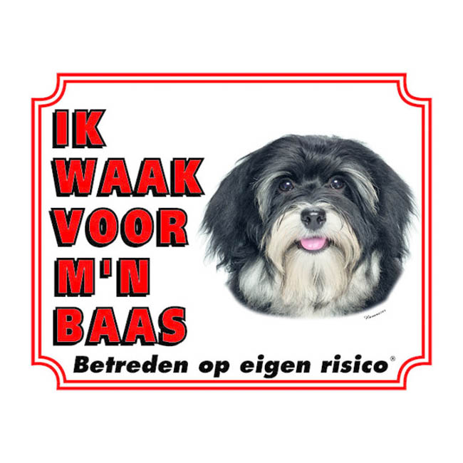 Waakbord Havanezer Zwart Wit